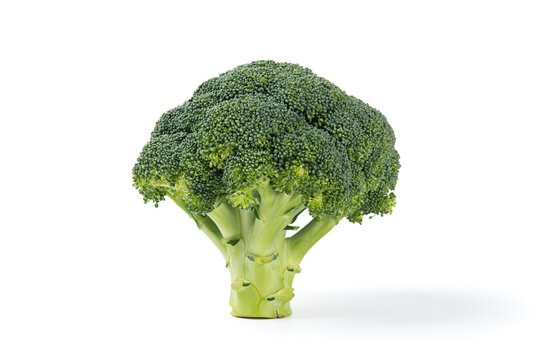 green broccoli vegetable on a white background promoting healthy living
