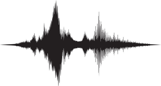 Sound wave pattern on white background