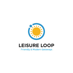 Fototapeta premium Sunny Leisure Loop Travel Getaway Logo
