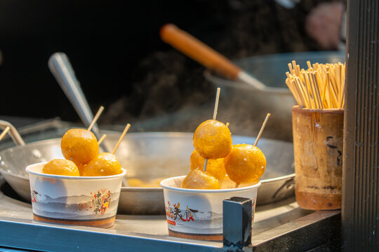 Traditional street food at Huangxing road pedestrian street
