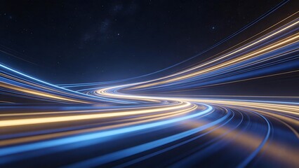 Fototapeta premium Abstract light trails in space