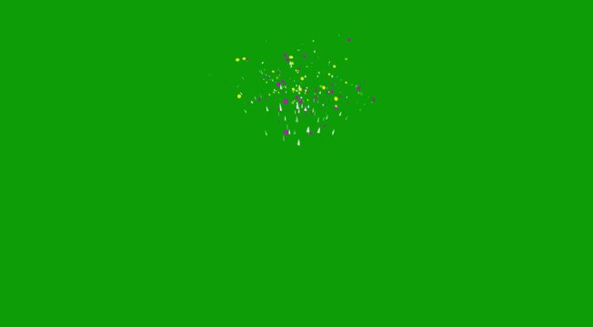 confetti explosion animation on greenscreen background. Perfect for celebration themes wedding for party event digetal overles fistive intros celebrations thems