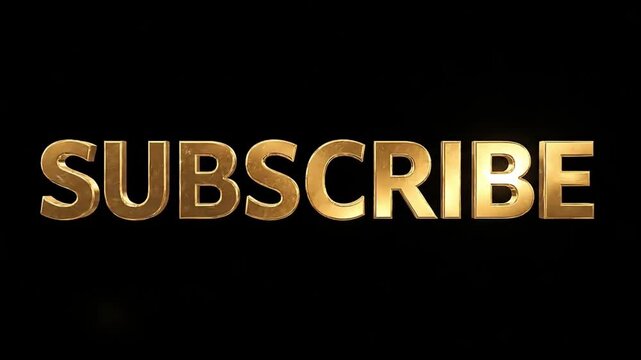 Golden Subscribe Button Animation for YouTube Channel Growth.