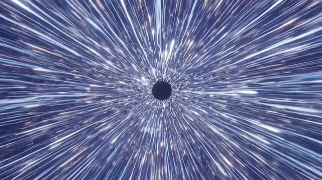Abstract tunnel of light and energy moving through space