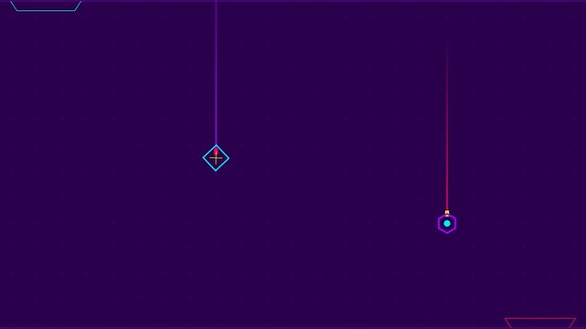 Abstract Technology Icon Set and Digital Geometric Symbols Collection