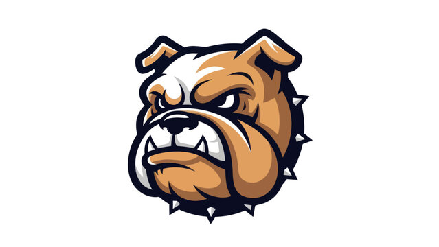 Bulldog face vector illustration