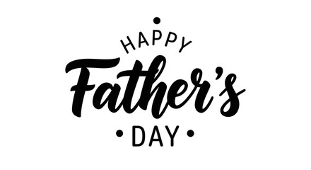 Obraz premium Happy father's day greeting card with elegant typography and simple design
