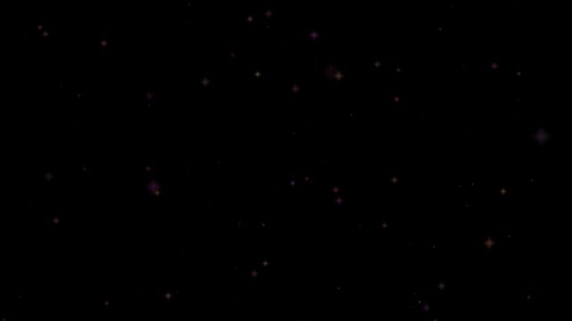 A black background with many small white and red dots