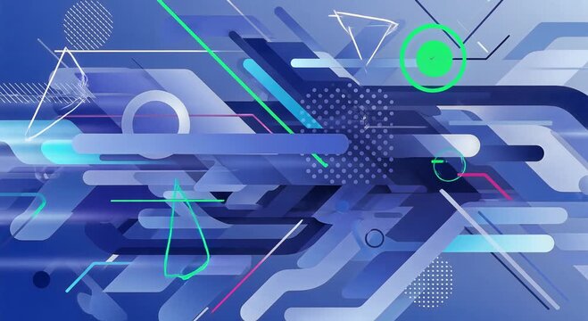 blue abstract technology circuits motion graphics futuristic digital interface