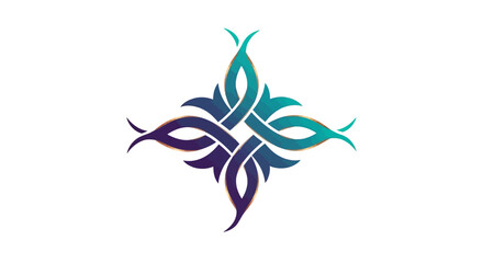 Blue and white abstract tattoo design with tribal patterns and nature symbols such as spider crab flower insect water sun icon logo vector illustration © Rizky