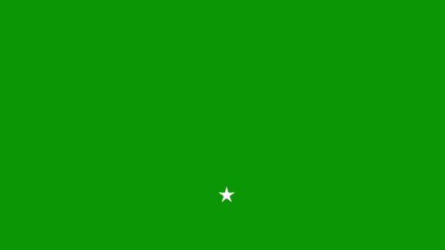 Twinkle sparkle star animation with glowing light streaks, white cartoon blinking stars in flat vector doodle style, smooth loop animation for chroma key overlay