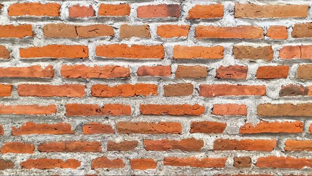 Rustic Red Brick Wall Texture Authentic Industrial Masonry Background with Concrete Mortar