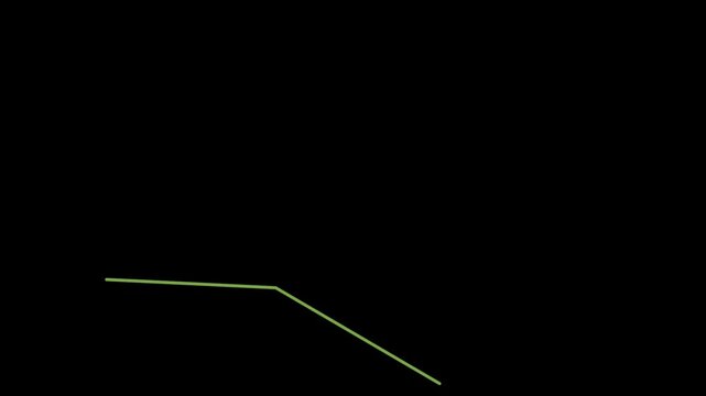 A simple green line on a black background