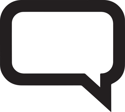 Speech bubble, chat icon, dialogue symbol, black vector graphic