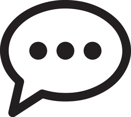 Fototapeta premium Chat, speech bubble, conversation icon, black, vector