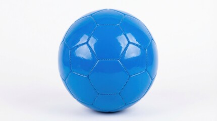 Fototapeta premium Isolated bright blue modern football ball