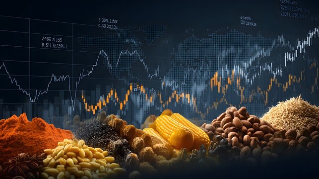 Portfolio growth visual combining commodities and equities