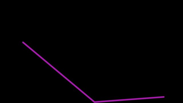 A simple pink line on a black background