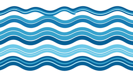 Fototapeta premium Simple Wave Pattern Collection, Clean Geometric Flow Design Vector