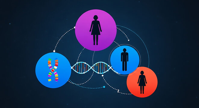 genetic diversity and human connections concept