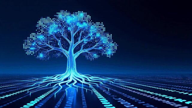 Digital tree with binary code roots
