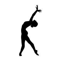 Silhouette of a Dancer in Graceful Pose. © Erik