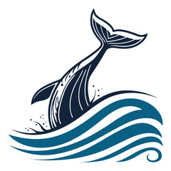 Naklejka premium Whale Tail Branding Icon 1