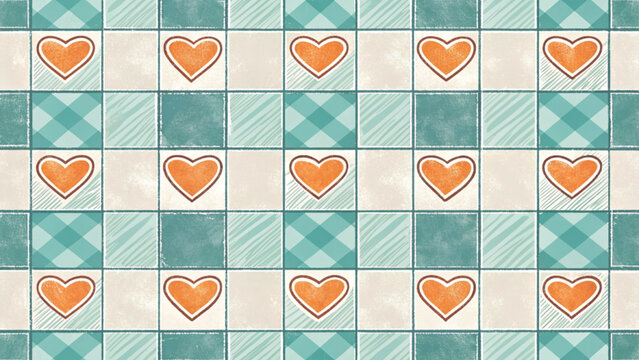 Seamless pattern buffalo plaid checkered design background 