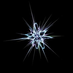 Fototapeta premium Fractured Light - An Abstract Burst of Energy and Fragmentation.