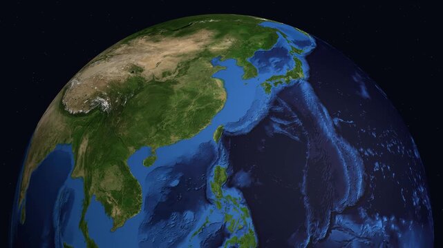 3D Earth Animation Zooming In On Jerusalem and the Middle East