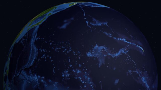 3D Earth Zoom Animation to Riyadh Saudi Arabia and Middle East Map