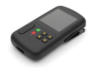 Obraz premium A black device with a screen and buttons on it