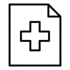 Fototapeta premium Medical document with cross symbol.