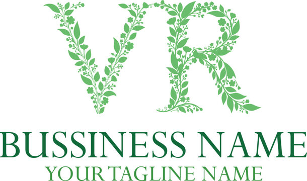 VR V vr initial logo | initial based abstract modern minimal creative logo, vector template image. luxury logotype logo, real estate homie logo. typography logo. initials logo