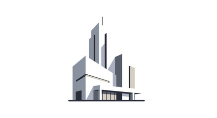 Naklejka premium Modern skyscraper building, contemporary architecture, urban cityscape design
