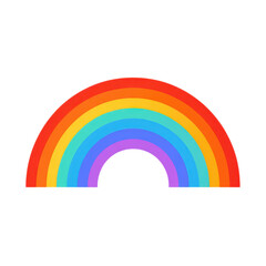 Fototapeta premium Vibrant colorful rainbow arch isolated on transparent background