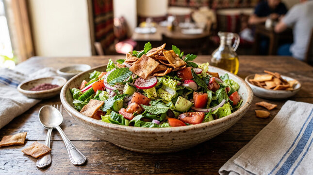 fresh fattoush salad