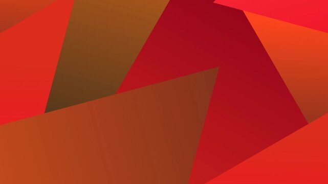 Abstract Red and Orange Geometric Triangle Background Animation