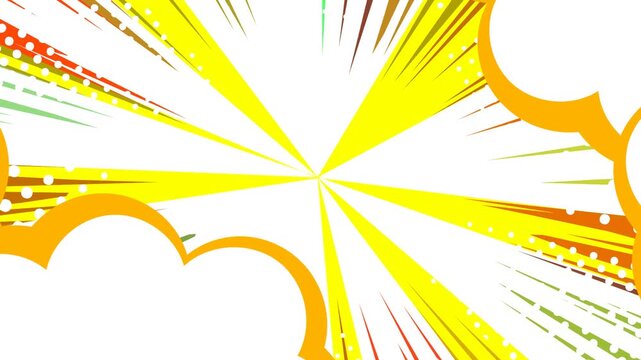 Vibrant Comic Style Pop Art Radial Speed Lines Animation