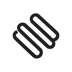Fototapeta premium Abstract minimalist vector icon with clean shapes