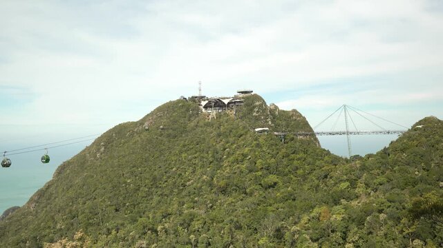 Langkawi Sky Bridge Cable Car SkyCab on Gunung Mat Cincang in Langkawi, Malaysia