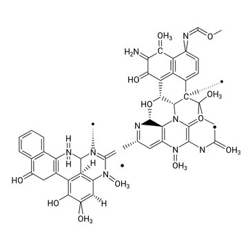 Complex Organic Chemical Structure Diagram - Molecular Formula Illustration