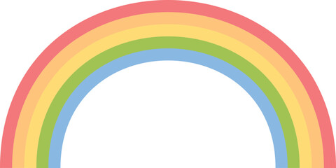 Fototapeta premium Rainbow icon vector illustration, colorful arch spectrum, simple SVG