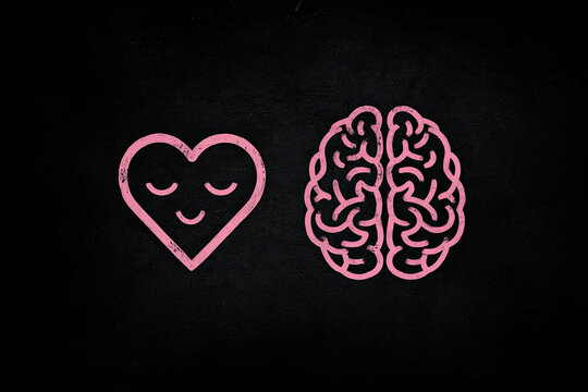 Heart Mind brain love emotion icon 