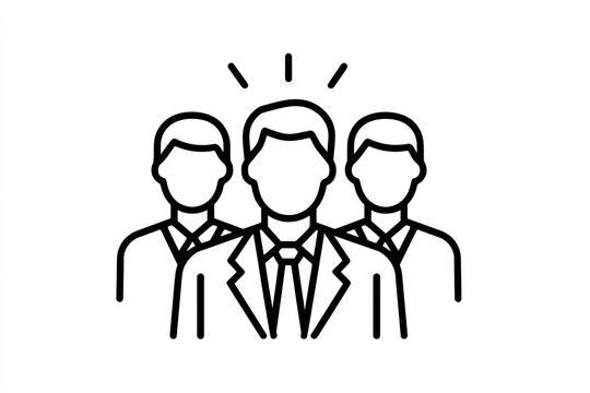 Leadership Icon Outline  Illustration