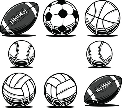 Trophy football sports icons set isolated on transparent background