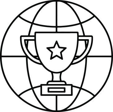 Trophy football isolated on transparent background football tropy symbol