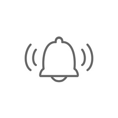 Fototapeta premium [Security Icons – Authentication & Access] – Outline Notification Bell Alert Ring Symbol