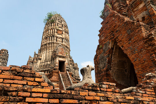 ancient temple of Wat Chaiwatthanaram in Ayutthaya. The ancient capital of kingdom siam.