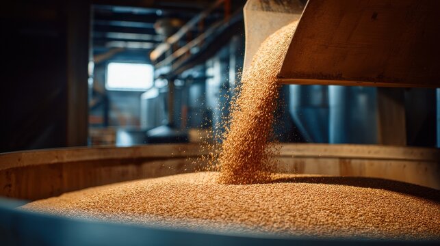 Industrial grain processing and storage facility